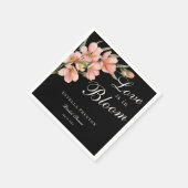 Liefde is in bloei Roze Kersenbloesem Bruidsfeest Servet (Hoek)