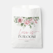 Liefde Is In Bloei Roze Roos Bloemachtige Bruiloft Bedankzakje (Voorkant)
