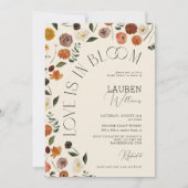 Liefde is in bloei rustieke bloemen Vrijgezellenfe Kaart (Voorkant)