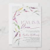 Liefde is in bloei Rustieke Wildflower Waterverf Kaart (Voorkant)