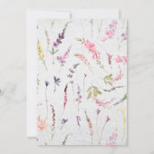 Liefde is in bloei Rustieke Wildflower Waterverf Kaart (Achterkant)