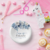 Liefde is in bloei stoffig blauw bloemig Vrijgezel Papieren Kommen (Feest)