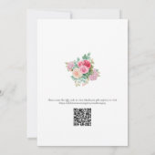 Liefde is in bloei Vlinders QR Code Bruidsfeest Kaart (Achterkant)