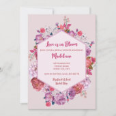 Liefde is in bloei Vrijgezellenfeest roze bloemig Kaart (Voorkant)