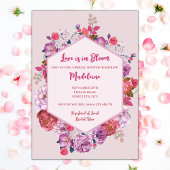 Liefde is in bloei Vrijgezellenfeest roze bloemig Kaart