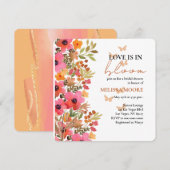 Liefde is in bloei Vrijgezellenfeest roze perzik b Kaart (Voorkant / Achterkant)