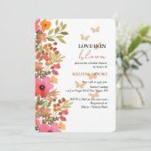 Liefde is in bloei Vrijgezellenfeest roze perzik b Kaart (Staand voorkant)