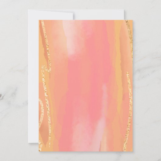 Liefde is in bloei Vrijgezellenfeest roze perzik b Kaart (Achterkant)