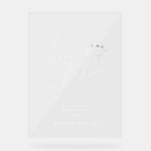 Liefde is in bloei Vrijgezellenfeest Welkom Acryl Bord (Voorkant)