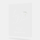 Liefde is in bloei Vrijgezellenfeest Welkom Acryl Bord (Hoek)