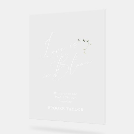 Liefde is in bloei Vrijgezellenfeest Welkom Acryl Bord (Hoek)