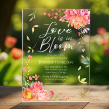 Liefde is in bloei | Waterverf Bloem Bruidsdouche