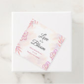 Liefde is in bloei Waterverf Bloem Bruiloft Feest  Bedankjes Labels (In situ)