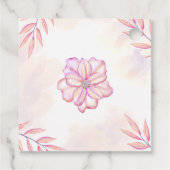 Liefde is in bloei Waterverf Bloem Bruiloft Feest  Bedankjes Labels (Achterkant)