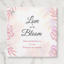 Liefde is in bloei Waterverf Bloem Bruiloft Feest  Bedankjes Labels