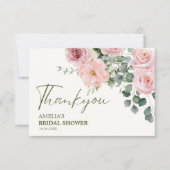 Liefde is in bloei waterverf Bloemen Vrijgezellenf Bedankkaart (Voorkant)