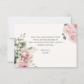 Liefde is in bloei waterverf Bloemen Vrijgezellenf Bedankkaart (Achterkant)