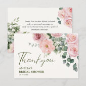 Liefde is in bloei waterverf Bloemen Vrijgezellenf Bedankkaart (Voorkant / Achterkant)