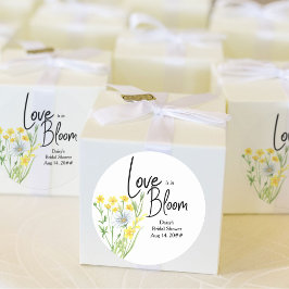 Liefde is in bloei Weide bruidsshower met wilde bl Ronde Sticker