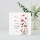 Liefde is in bloei wilde bloemen bloemenbloem vrij (Staand voorkant)