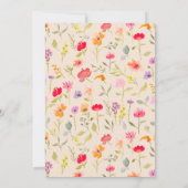 Liefde is in bloei wilde bloemen bloemenbloem vrij kaart (Achterkant)