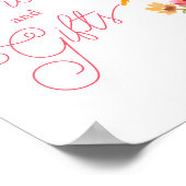 Liefde is in bloei wilde bloemen bloemenbruids tek poster (Hoek)