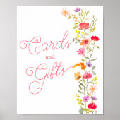 Liefde is in bloei wilde bloemen bloemenbruids tek poster (Voorkant)