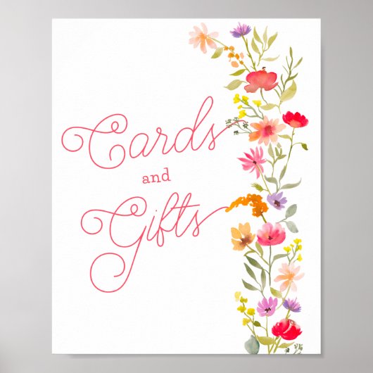 Liefde is in bloei wilde bloemen bloemenbruids tek poster (Voorkant)