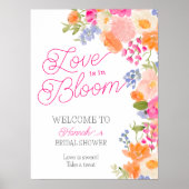 Liefde is in bloei wilde bloemen bloemenbruids wel poster (Voorkant)