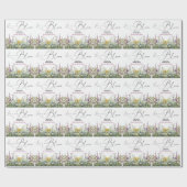 Liefde is in bloei Wilde Bloemen Bruidsboeket Show Cadeaupapier (Vlak)