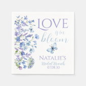 Liefde is in bloei Wilde bloemen Bruiloft Bridal S Servet (Voorkant)