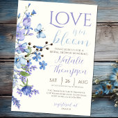 Liefde is in bloei Wilde bloemen Bruiloftssalon Kaart