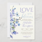 Liefde is in bloei Wilde bloemen Bruiloftssalon Kaart (Voorkant)