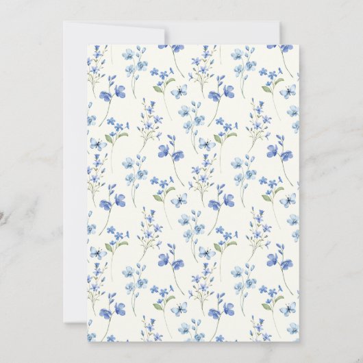 Liefde is in bloei Wilde bloemen Bruiloftssalon Kaart (Achterkant)