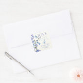 Liefde is in bloei Wilde bloemen Bruiloftssalon Vierkante Sticker (Envelop)