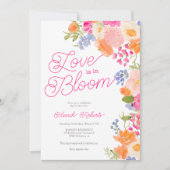 Liefde is in bloei  wilde bloemen vrijgezellenfees kaart (Voorkant)