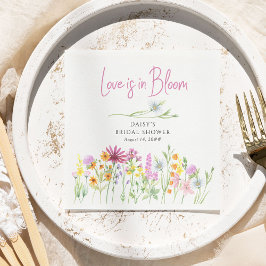 Liefde is in bloei Wilde Bloemenweide Bruiloftssho Servet