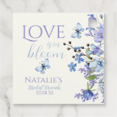 Liefde is in bloei Wildflower Floral Vrijgezellenf Bedankjes Labels (Achterkant)