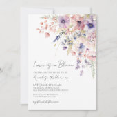 Liefde is in bloei Wildflower Floral Vrijgezellenf Kaart (Voorkant)