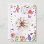 Liefde is in bloei Wildflower Spring vrijgezellenf Kaart (Achterkant)