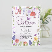 Liefde is in bloei Wildflower Spring vrijgezellenf Kaart (Staand voorkant)