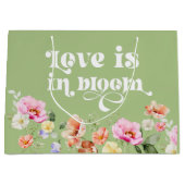 Liefde is in bloei wildflower vrijgezellenfeest groot cadeauzakje (Voorkant)