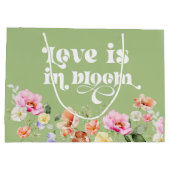 Liefde is in bloei wildflower vrijgezellenfeest groot cadeauzakje (Achterkant)