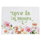 Liefde is in bloei wildflower vrijgezellenfeest groot cadeauzakje (Voorkant)