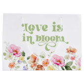 Liefde is in bloei wildflower vrijgezellenfeest groot cadeauzakje (Achterkant)