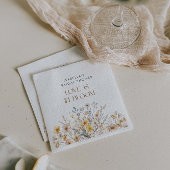 Liefde is in bloei Wildflower Vrijgezellenfeest Servet