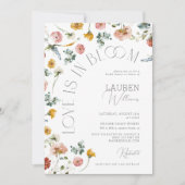 Liefde is in bloei zomer bloementuin Vrijgezellenf Kaart (Voorkant)