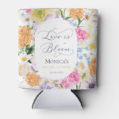 Liefde is in bloei zomertuin bruiloft favor blikjeskoeler (Voorkant)