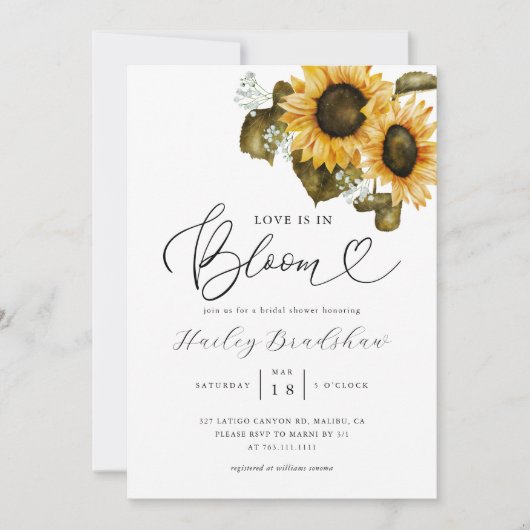 Liefde is in bloei | Zonnebloem Vrijgezellenfeest Kaart (Voorkant)