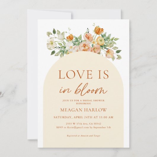 Liefde is in bloem Vrijgezellenfeest Kaart (Voorkant)